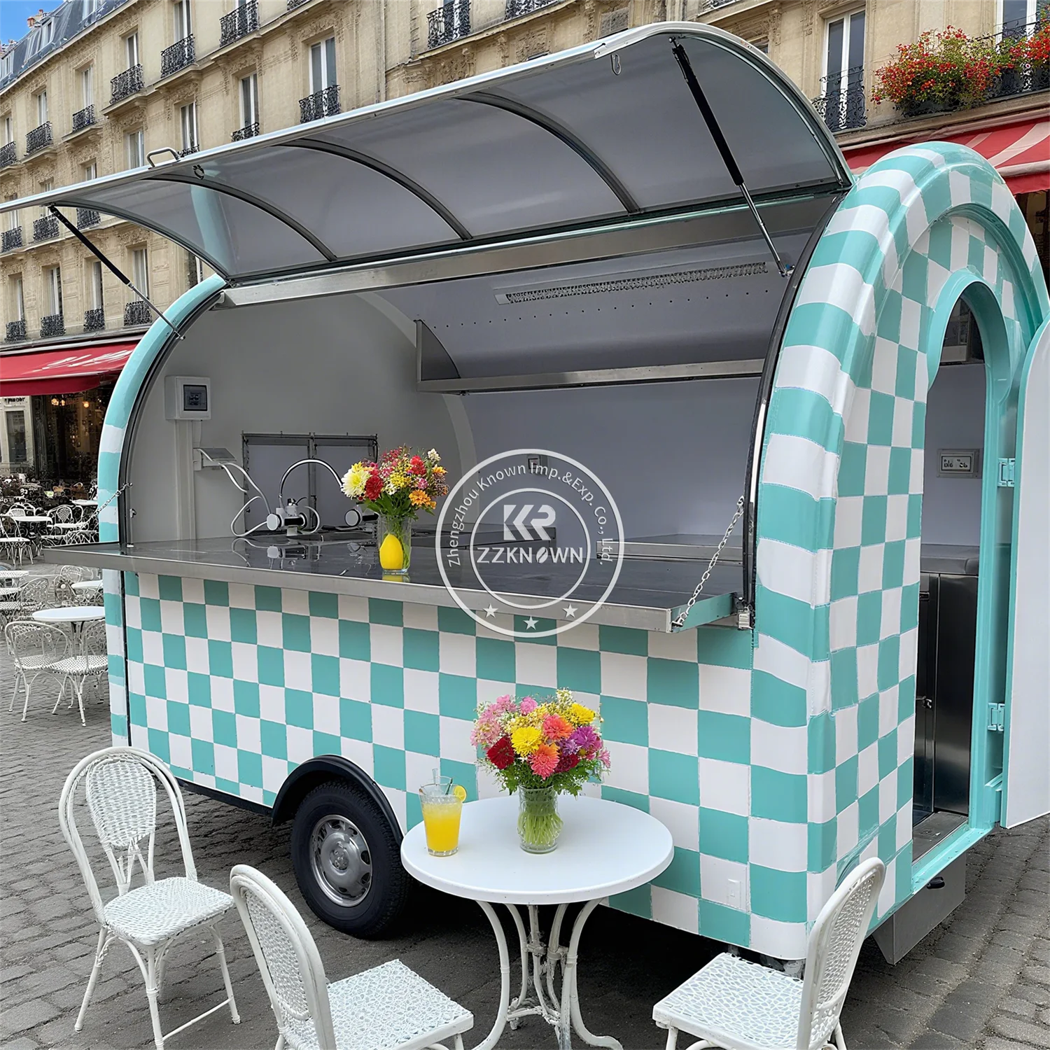 

Catering Truck Outdoor Street Mobile Fast Food Trailer Fully Equipped Snack Food Truck Trailer With Full Kitchen Equipments