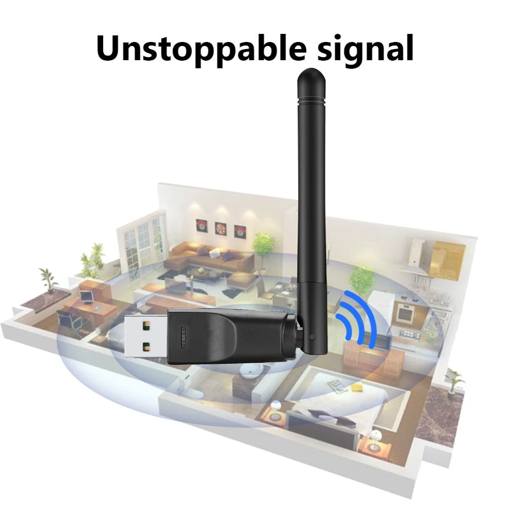 150Mbps MT7601 scheda di rete Wireless Mini USB adattatore WiFi LAN ricevitore wi-fi Antenna Dongle 802.11 b/g/n per PC Windows