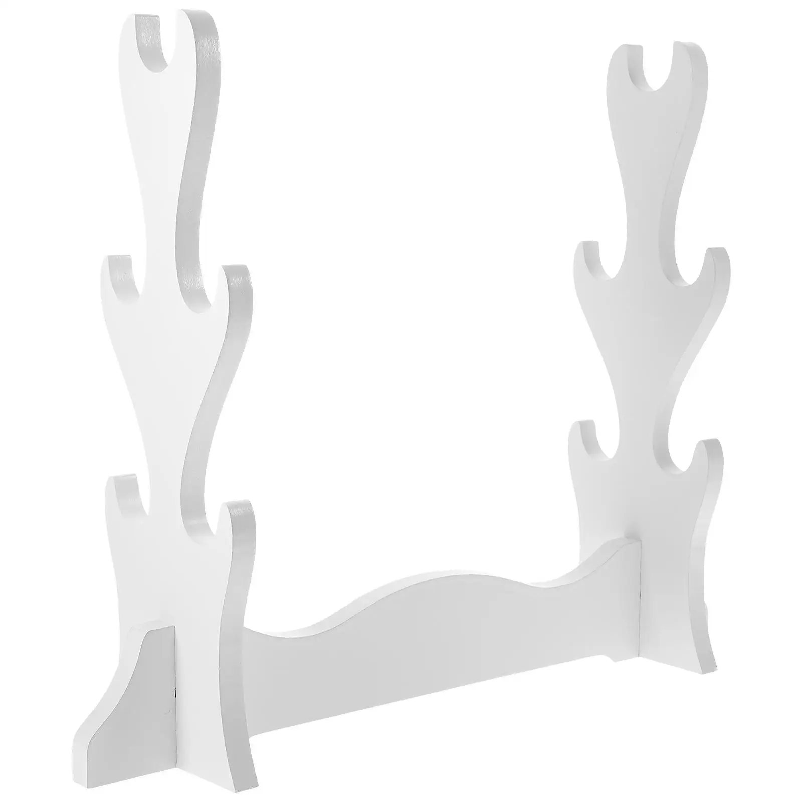 

Display Wooden Sword Stand Brackets Horizontal Holder Wall Mount White Supply Decoration