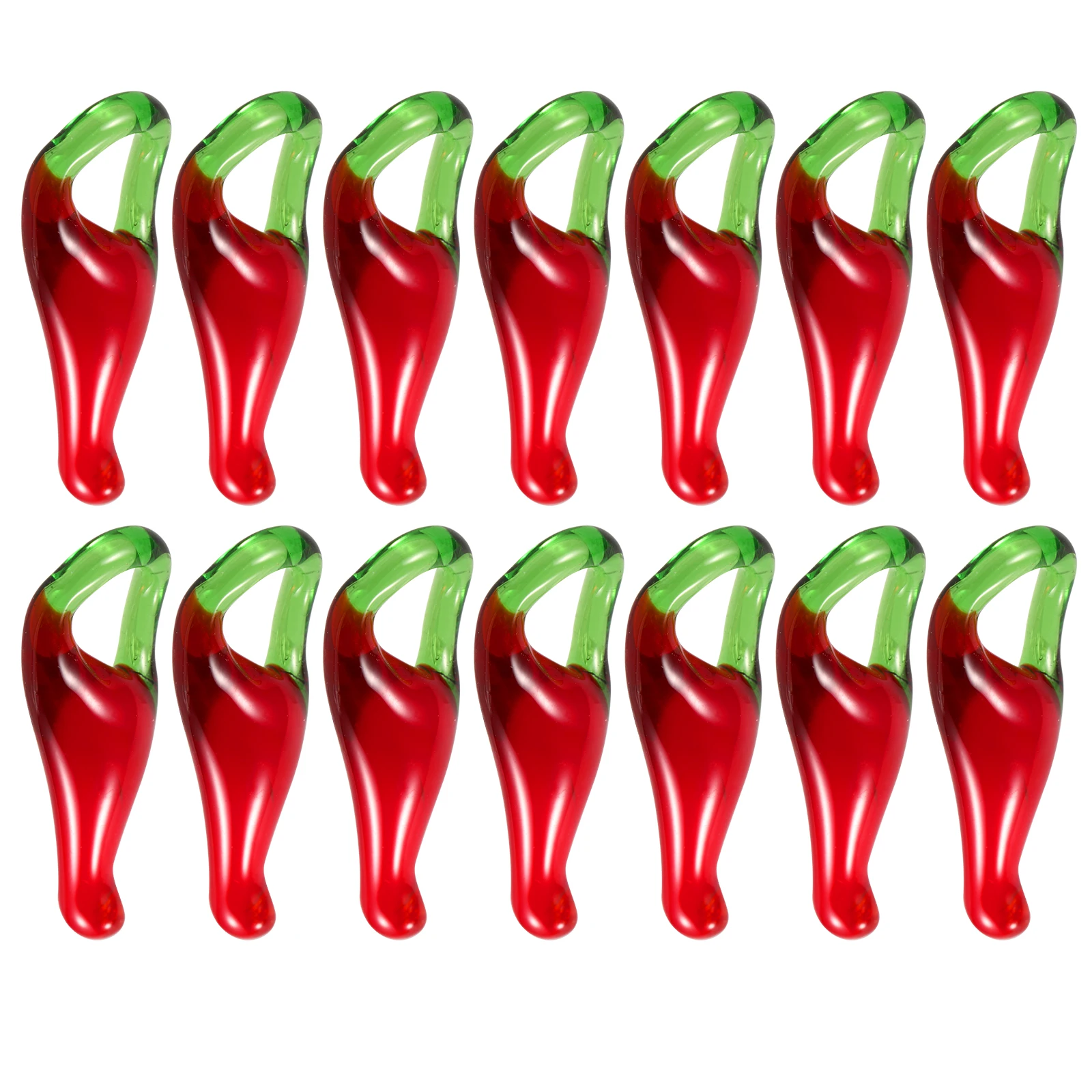 

50 Pcs Tiny Mini Red Pepper Beads Charms for Bracelets Making Adorable Pendants Cute