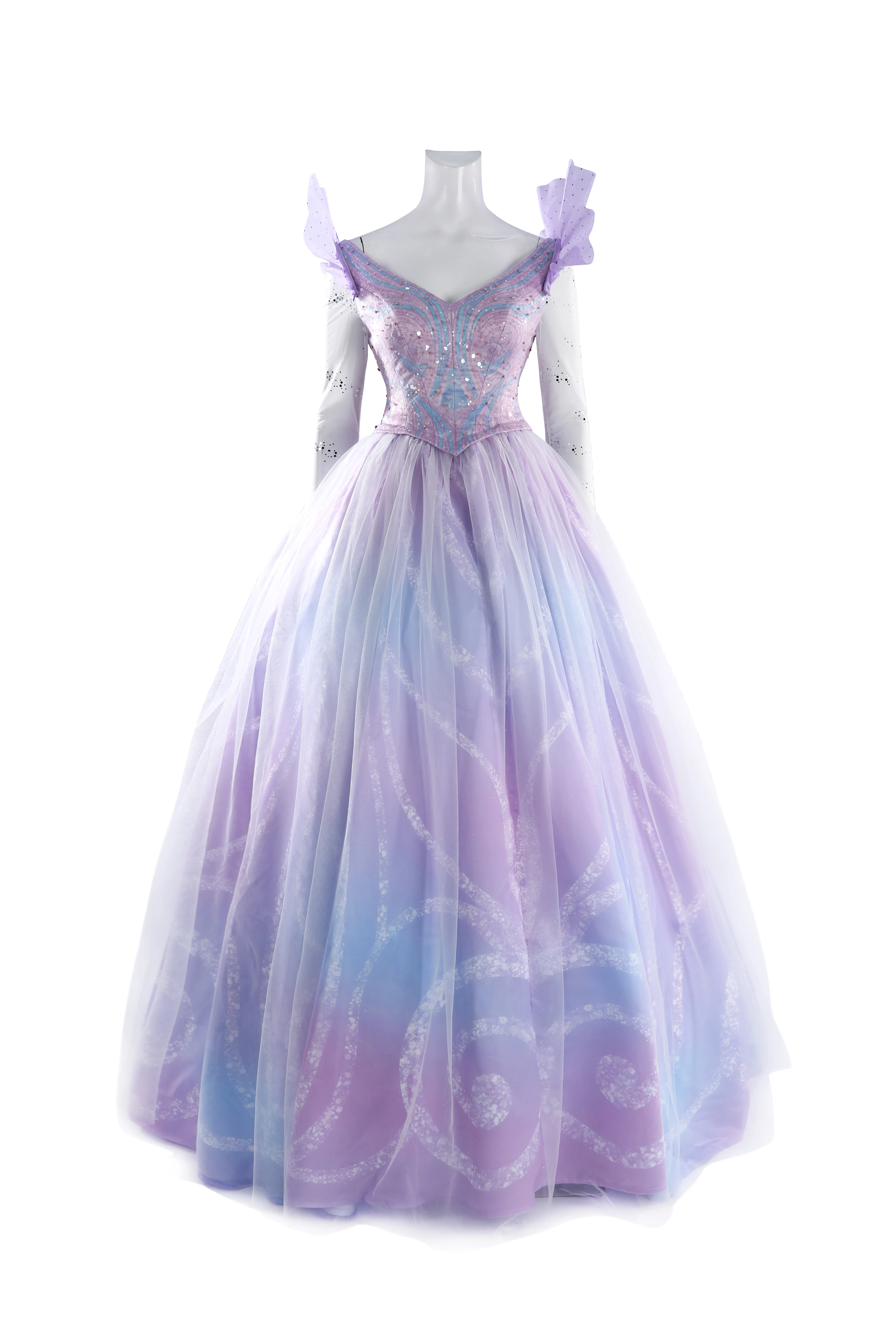 

Wicked Glinda Cosplay Costume Woman Dress Crown Halloween Carnival Party Outfits