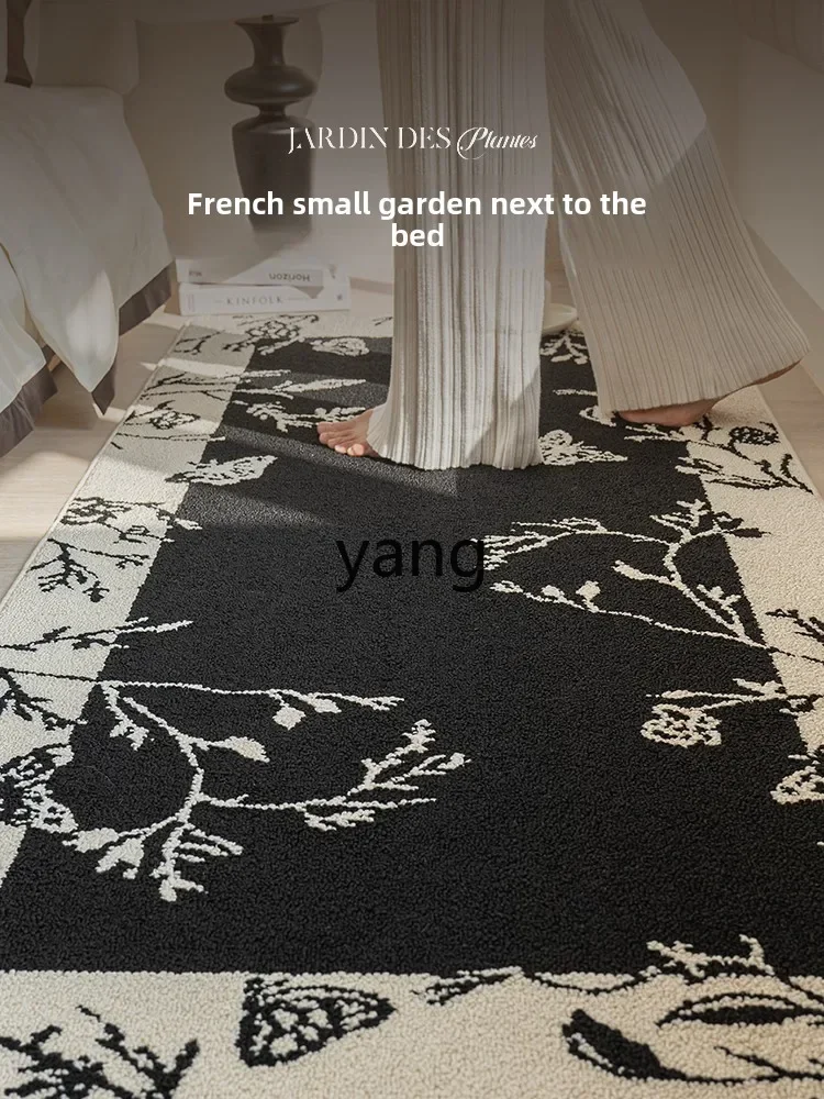 LTT flower butterfly shadow retro bedside waterproof and anti-fouling autumn and winter carpet dirt-resistant floor mat