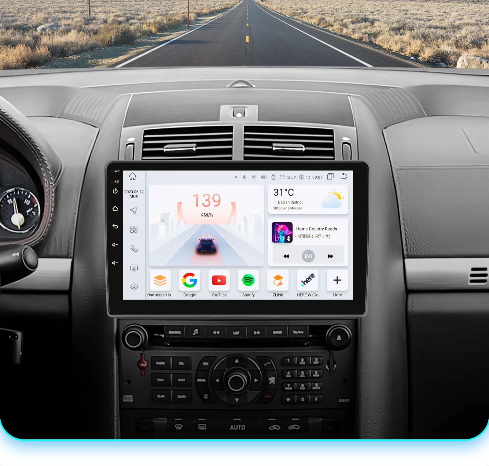 9-Zoll 7862 Auto-Radio Android für Peugeot 407 CC SW 407CC 2004-2011 Carplay Auto-Multimedia-Player Intelligentes Autoradio mit KI-Sprachsteuerung