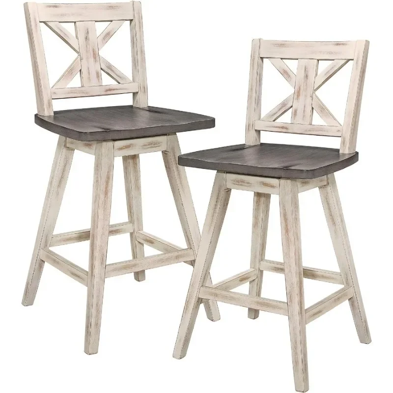 for Amsonia Counter Height Swivel Barstool (Set of 2), White