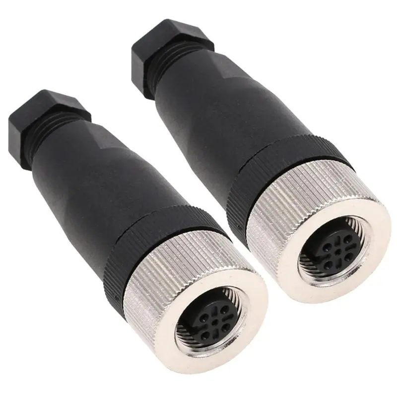 

A25F-Waterproof Male Plug Connector Set(2PCS) For 5Pin Sensor For Industrial Use 5P I Female(PG7)