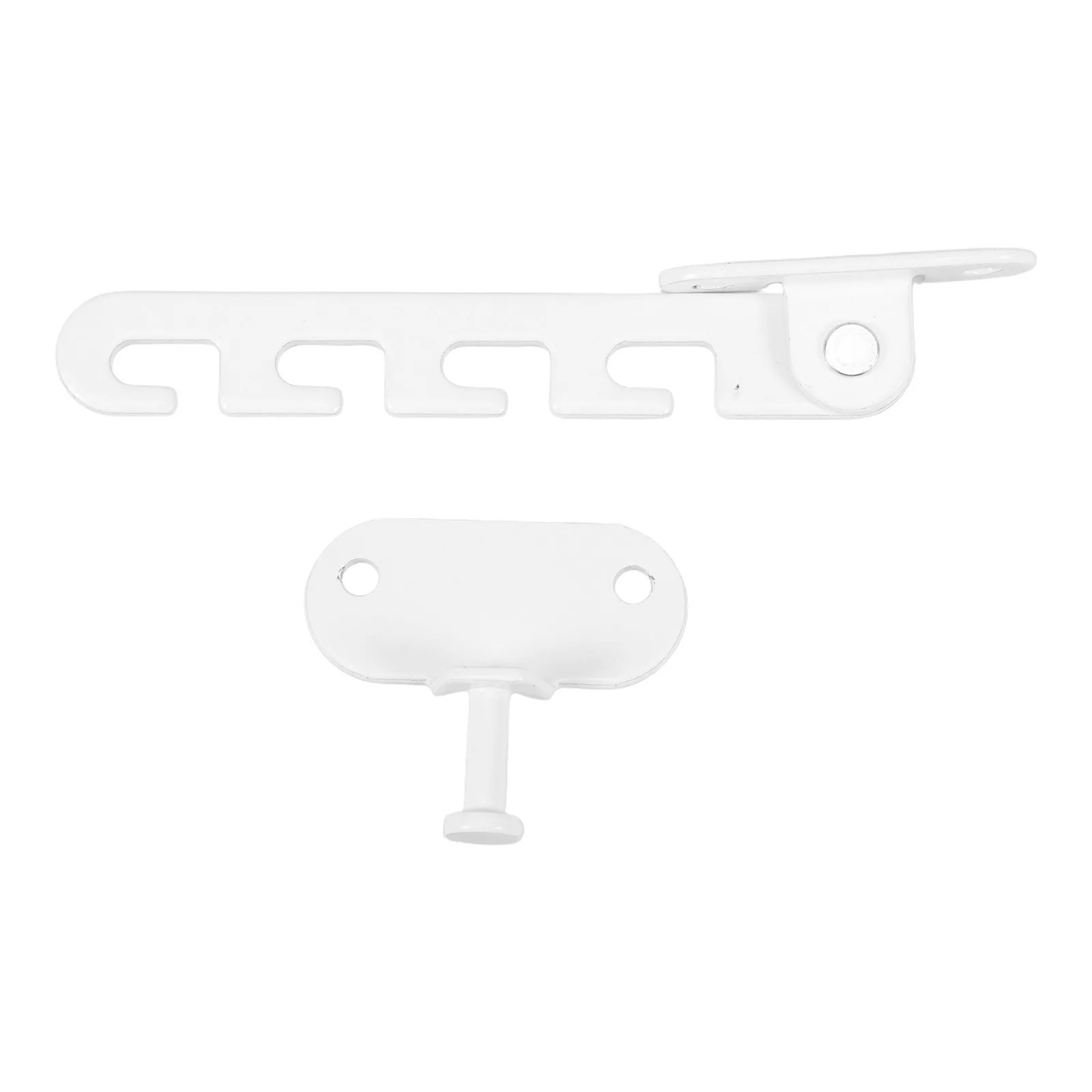

1Set Window Restrictor Carbon Steel White Adjustable Hook Safety Lock Windproof Support Childproof Window Stopper for Doors and