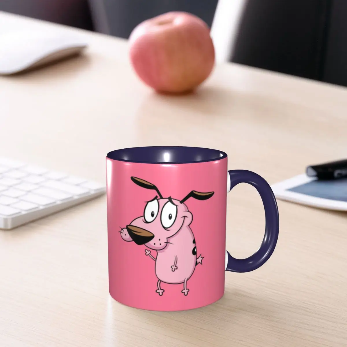 Cowardly Dog C-Courage Cartoon Mug Funny Ceramic Coffee Cups Tea Mugs Milk Cup Drinkware Gift for Friends