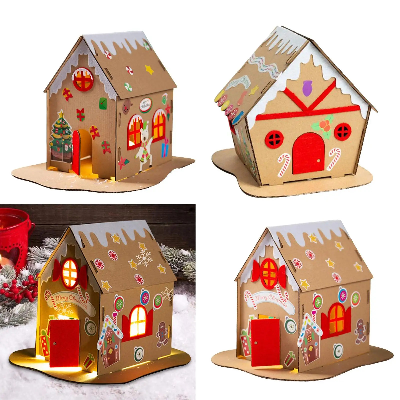 Diy Kerst Houses Diy Kits Vroege Educatie Speelgoed Lesmateriaal Kerst