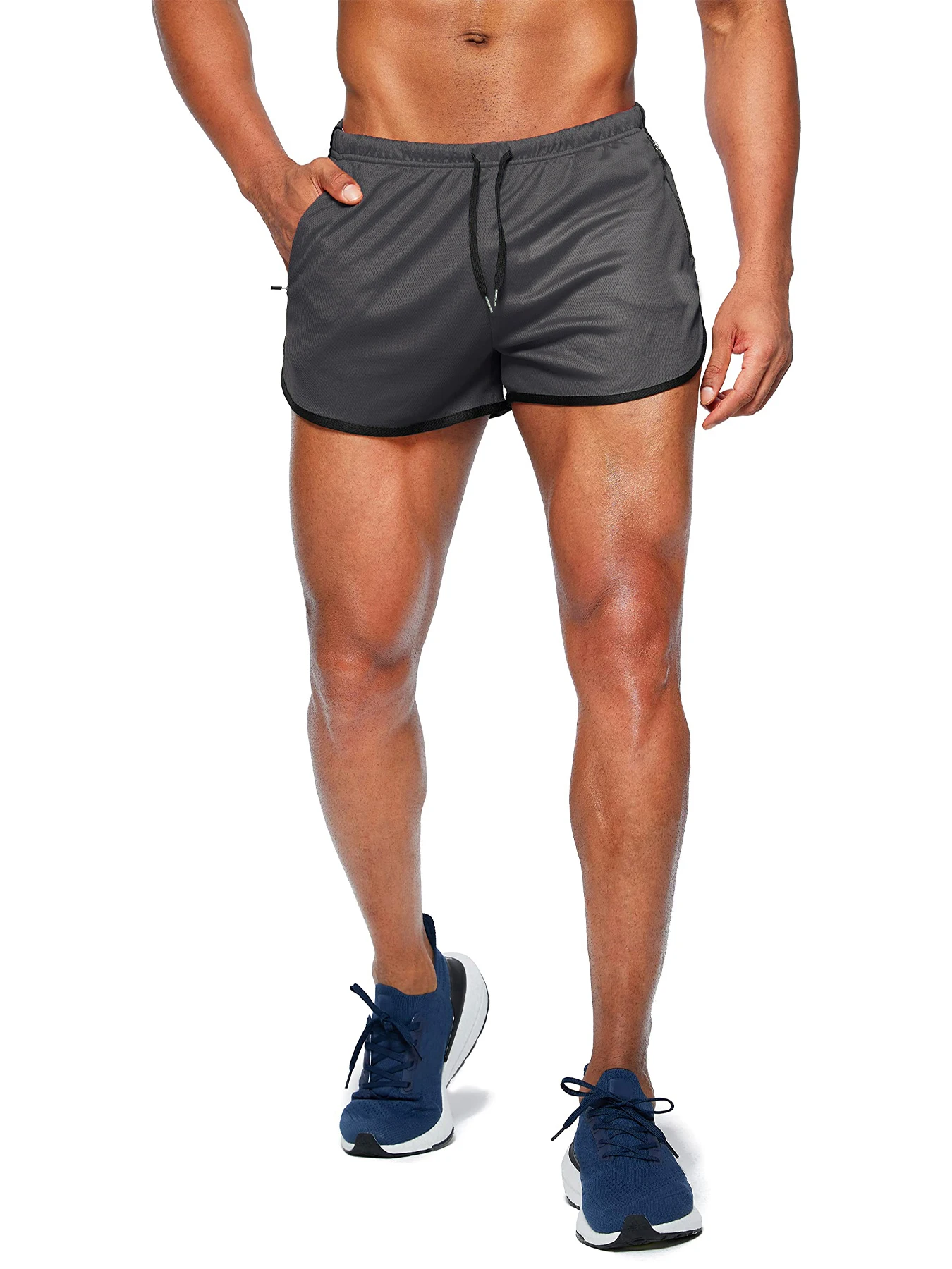 Neue Herren-Strandshorts, Laufshorts, 3-Zoll Schnelltrocknende Fitness-Laufshorts, Modische Fitness-Shorts – Detail 6