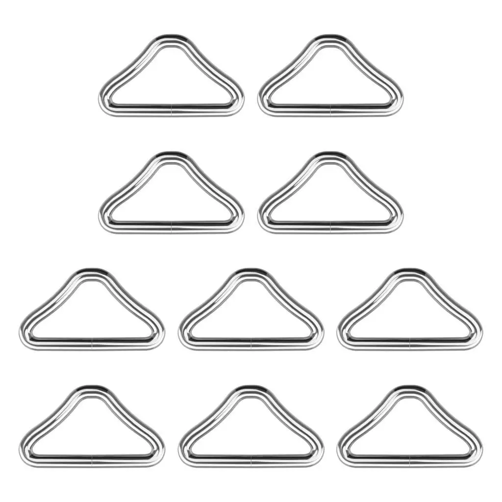 Galvanized Stainless Steel Triangle Rings Buckle Loop for Trampoline Mat Net Strap Tools Pack