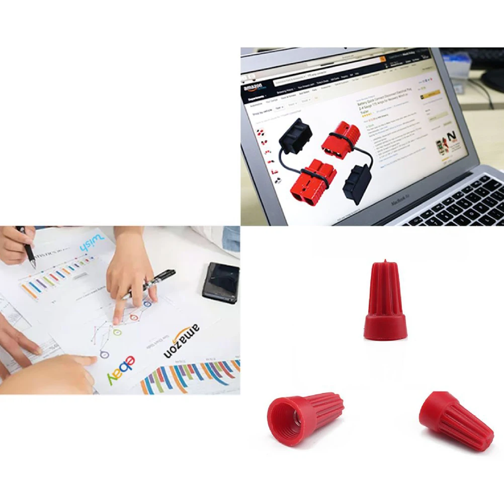

320pcs High-Grade Electrical Wire Connector Terminal No Tools Required Assorted Sizes For Automotive Wiring Cone