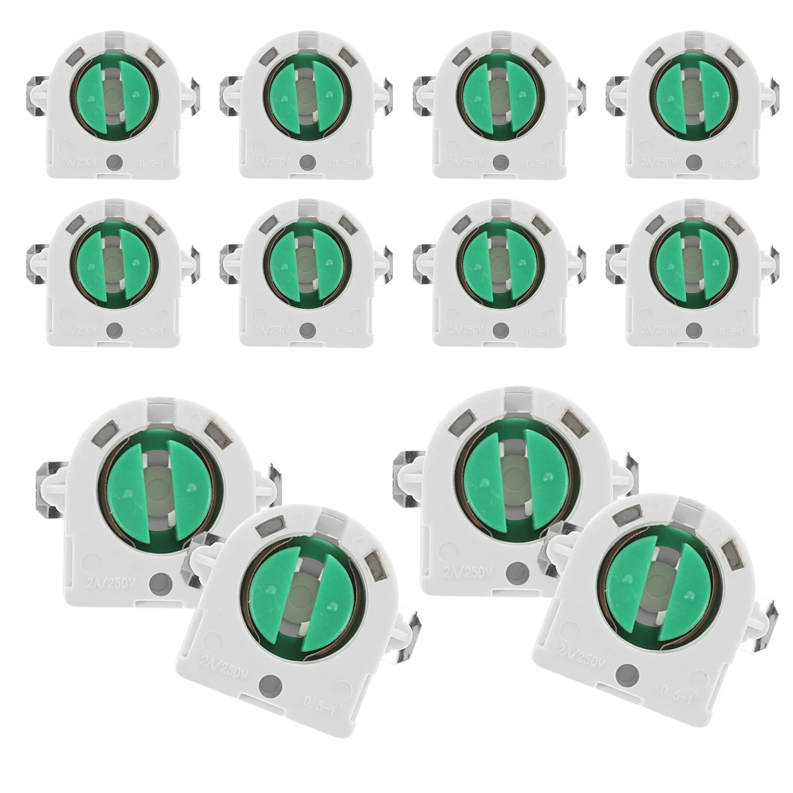 20 pçs t8 grade suporte da lâmpada base de luz footlights acessórios substituição suporte abs lâmpada adaptador lâmpadas