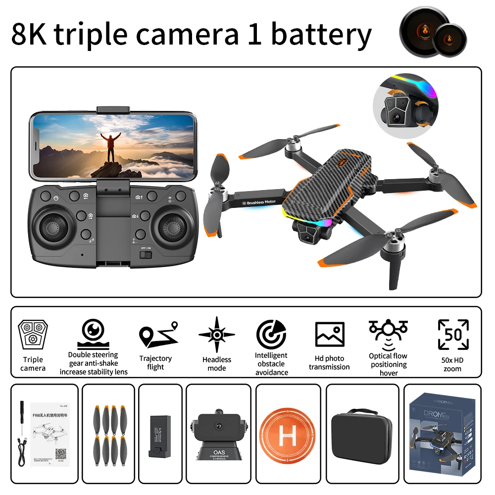 

New RC Drone 4K Professinal With 1080P Wide Angle Dual HD Camera Foldable RC Helicopter WIFI FPV Height Hold Apron Sell