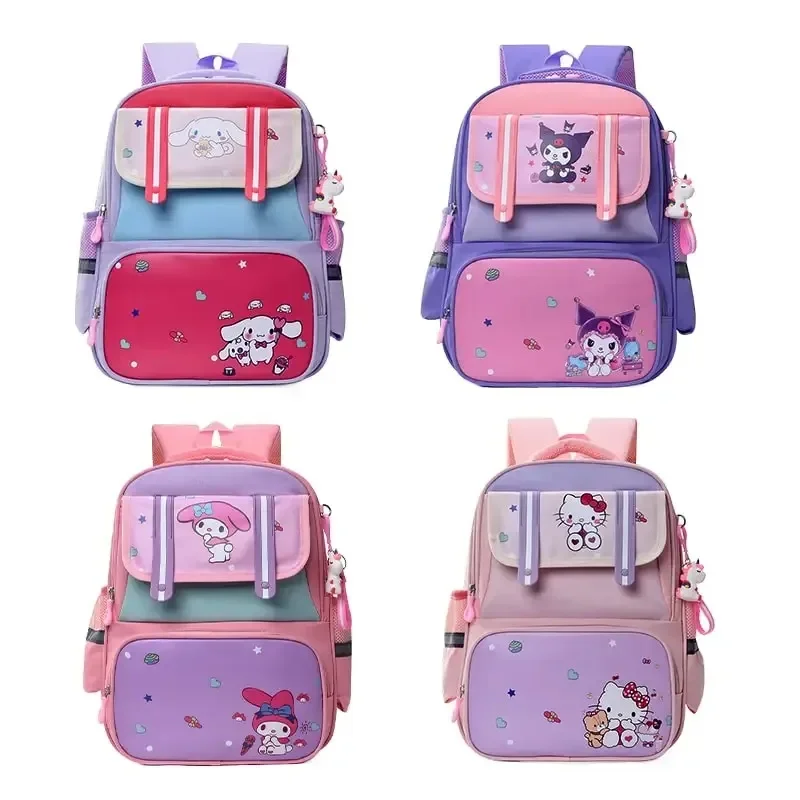 

Sanrioed Anime Kuromi My Melody Cinnamoroll Hello Kitty Pom Purin Large Capacity Backpack Cute Schoolbag Cartoon Shoulder Bag