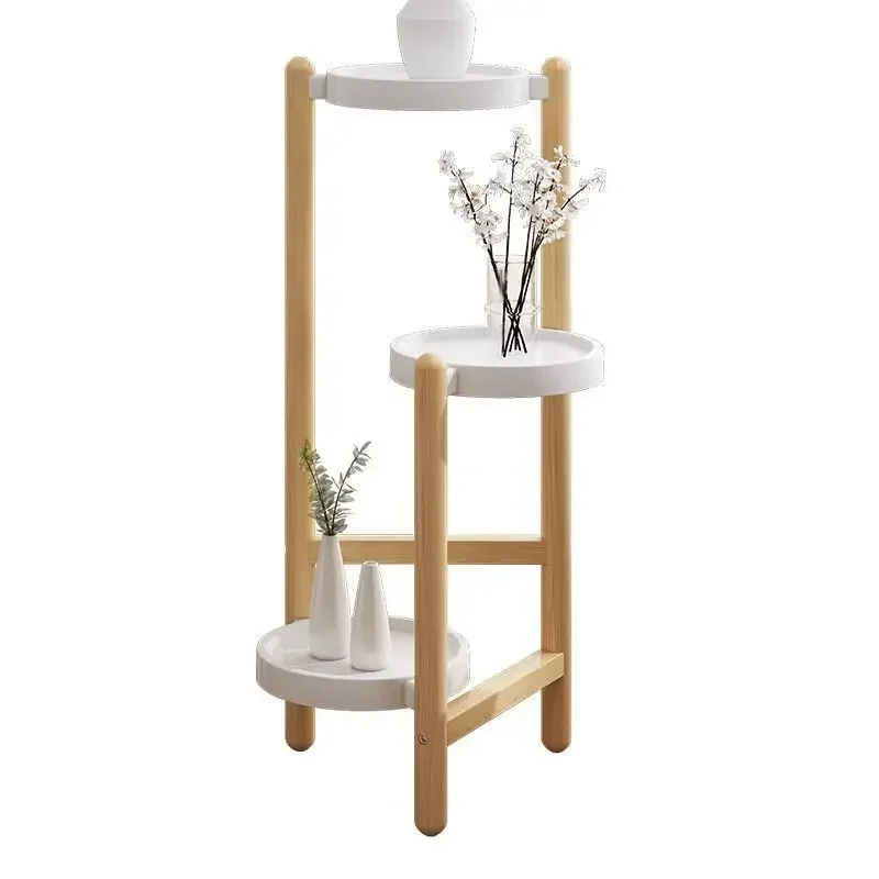 Bambu Planta Stand Display Rack, Indoor, Outdoor Canto, Round Planter Shelf, Flower Pot Holder, Escada Display, 3, 4, 5 níveis