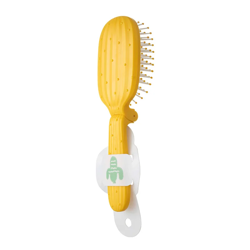 Cartoon Cactus Foldable Comb, Portable Anti-Static