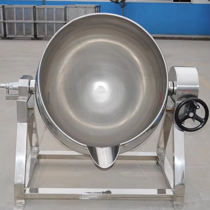 Custom 200L Electric Heating Tomato Sauce Jacketed Cooking Kettle Caramel Halwa Making Machine with Mixer Factory Use