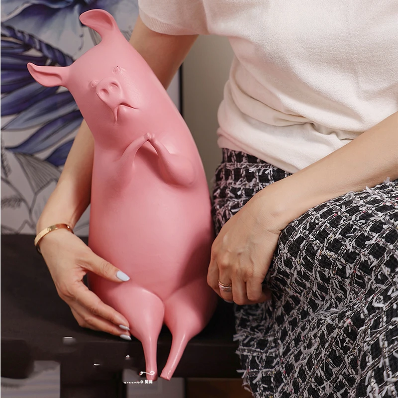 Praying For Blessings Pig Modern Art Entryway Living Room Desktop Decorative Sculpture Ornament Home Gift