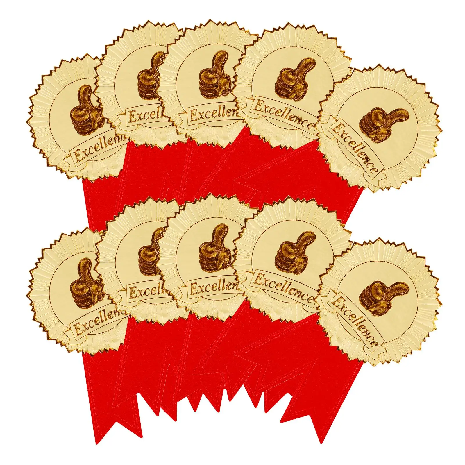 

36 Sets Certificate Accessories Award Stickers Awards Sealing Certificates of Completion Ribbon Seals Diploma Medal