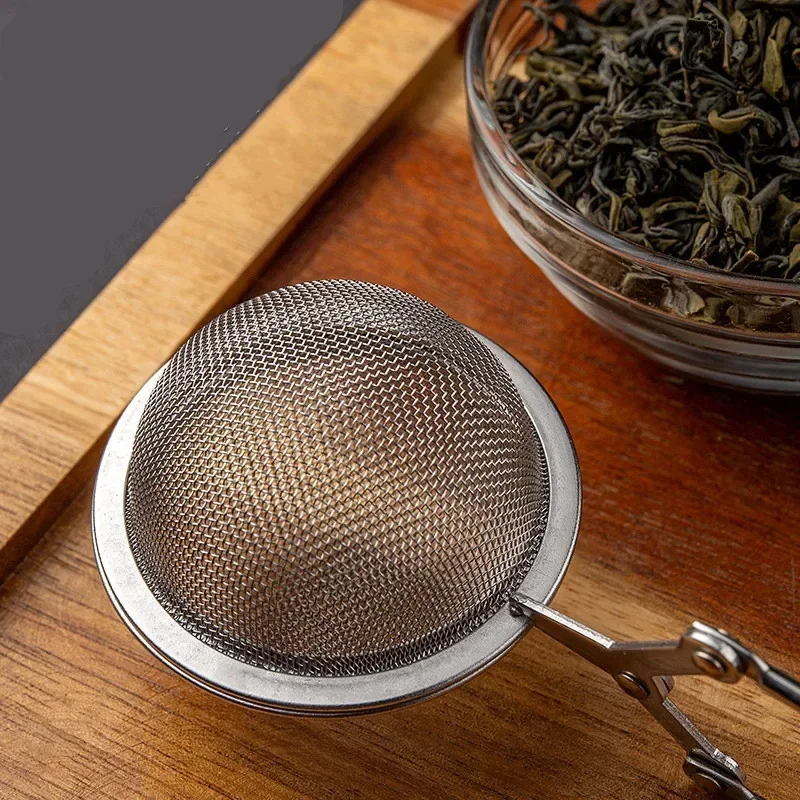 

Stainless Steel Tea Infuser Ball with Squeeze Handle, Fine Mesh Filter for Tea, Coffee & Seasoning - Reusable Kitchen Tool 필터링