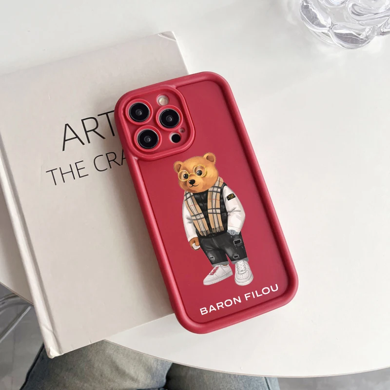 حافظة سيليكون لينة لـ iPhone ، البارون الملون ، يناسب iPhone 15 و 14 و 13 و 12 و 11 ، Pro ، Mini ، 7 ، 8 ، Se ، Plus ، Xr ، Xs ، Max ، فوندا مضاد للسقوط
