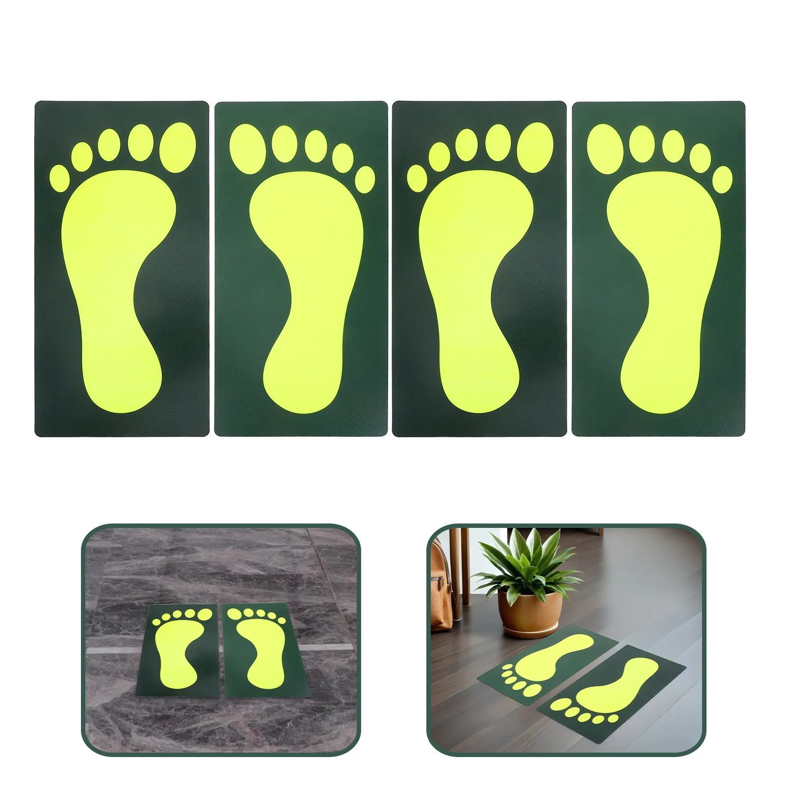 

Набор из 12 светящихся в темноте противоскользящих наклеек на пол из ПВХ, водонепроницаемые, самоклеящиеся, съемные, с указанием направления эвакуации, для класса