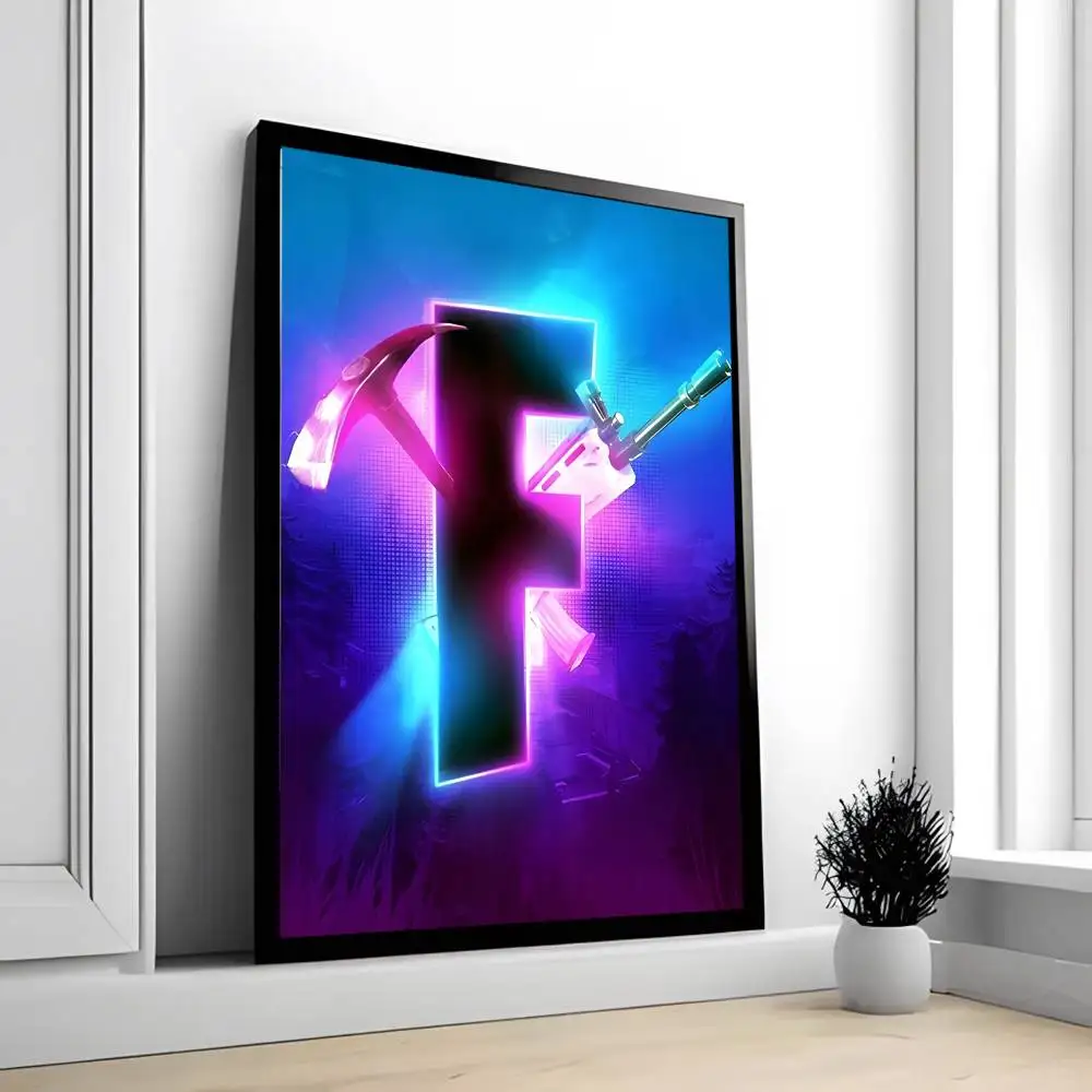ملصق رائع من Game F-Fortnites-Wallpaper مقاوم للماء عالي الدقة على الحائط لغرفة النوم المنزلية والديكور الجمالي #6