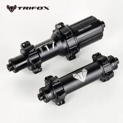 TRIFOX Road Bike Hubs 6 Bearing V Brake Front 20 Spoke Rear 24 Spokes Bicycle Hubs Compatible 8/9/10/11/12 Speed Cassette T17