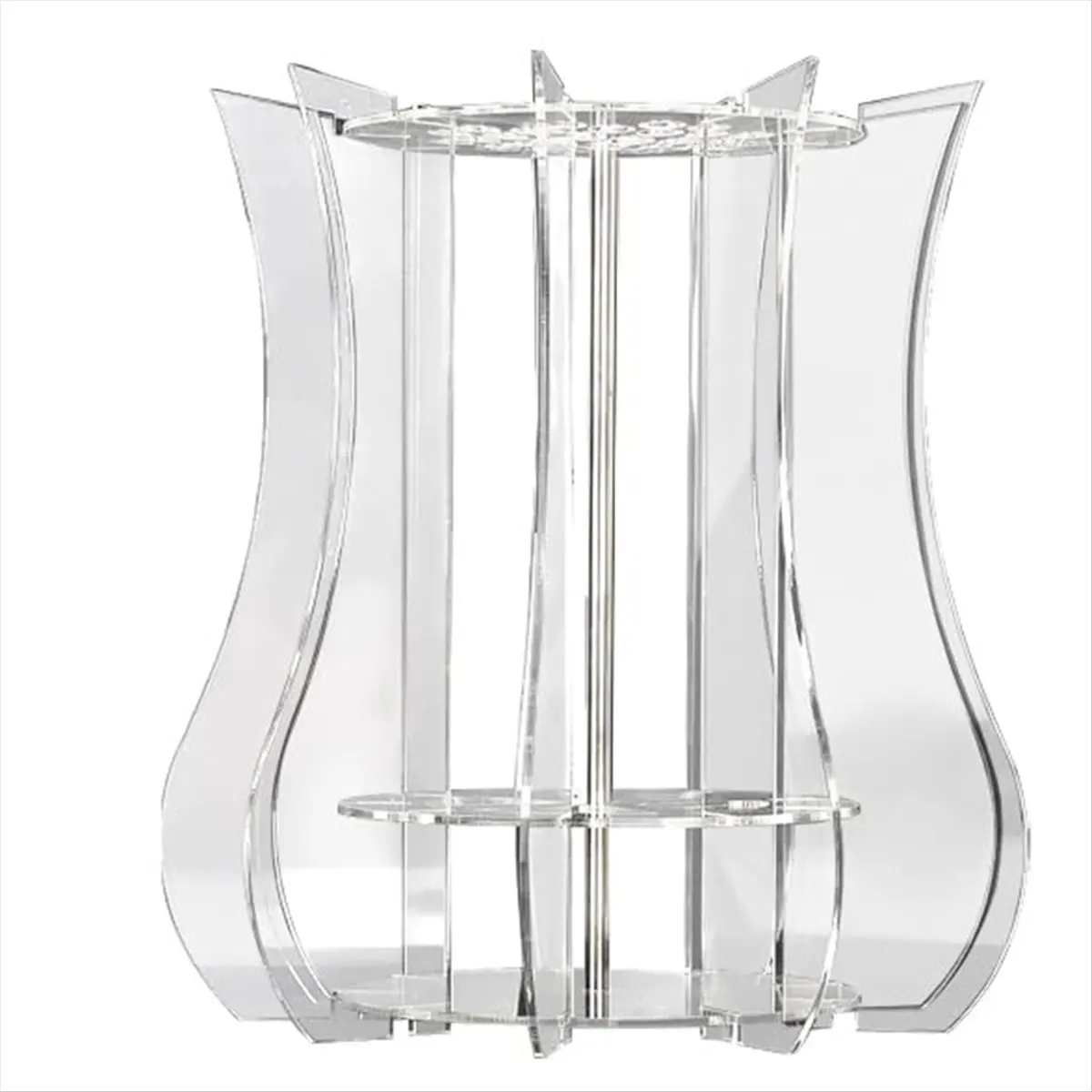 AA83 Vase Holder Fit for Flowers Bouquet-Acrylic Puzzle Vase Fit for Botanical Collection Building for Roses Orchid Sunflower
