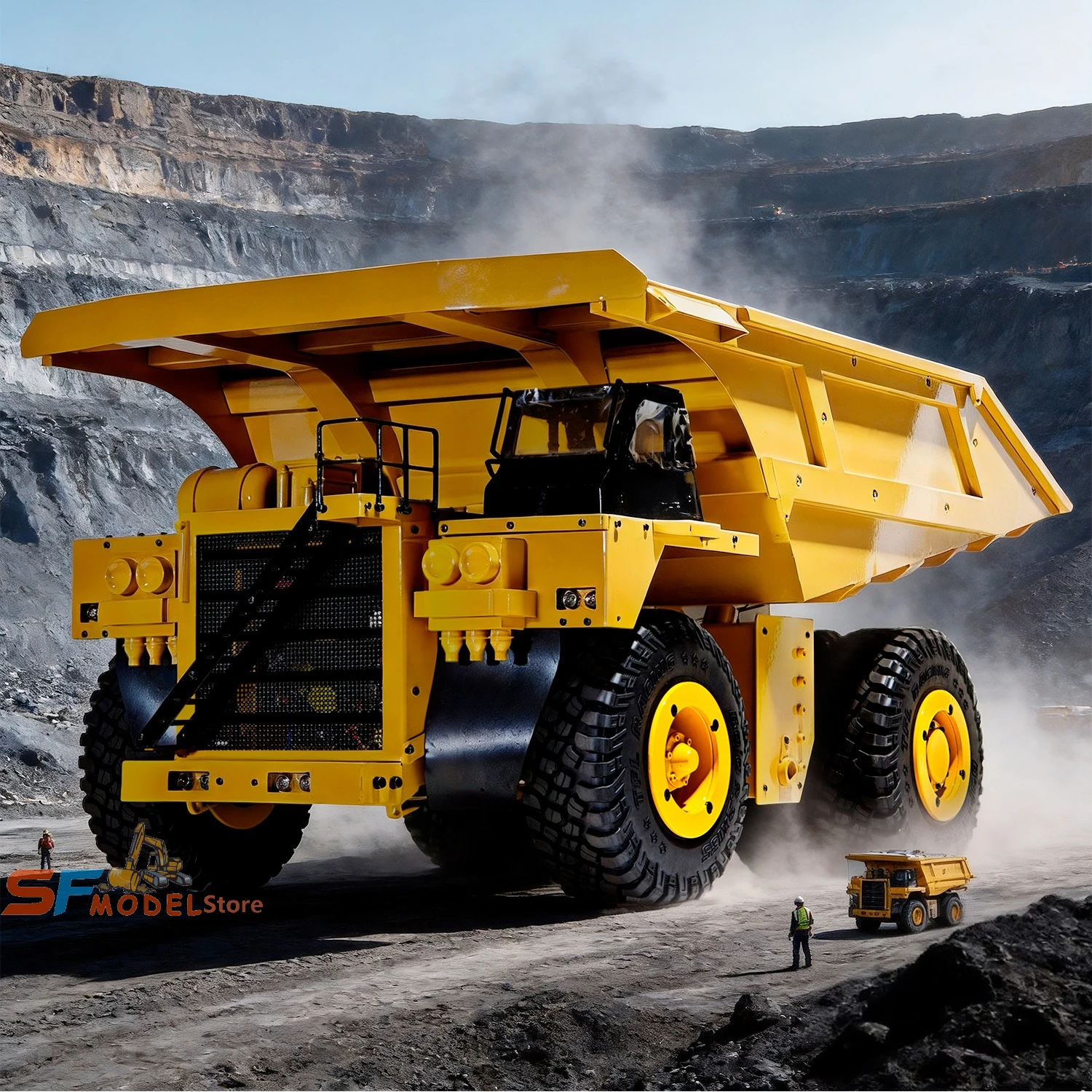 

793D RC Truck 1/20 Metal Hydraulic Remote Control Mining Truck Model RTR Version Radio Remote Control with Lights Adult Toy