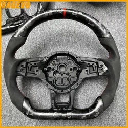 Forged carbon fiber Alcantara sport steering wheel for VW Golf 7 MK7 GTI Passat B8 Tiguan MK2 Polo Jetta, customizable