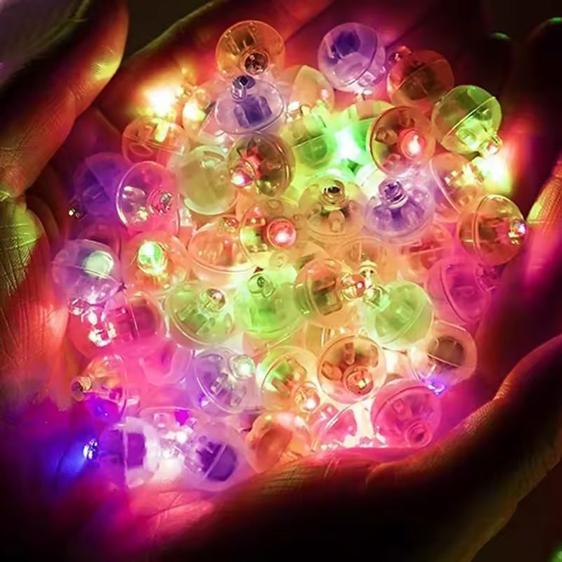 100/10Pcs Mini LED Balloon Light Colorful Flashing Luminous Tumbler Ball Lamp Lantern Light Christmas Wedding Party Decorations - Image 8