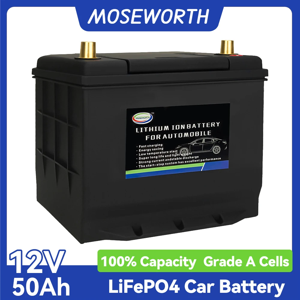 12V 20AH Lifepo4 Car Battery 65D23 CCA1100A Lithium Iron Phosphate Start-up Battery BMS100A For Overland,Van,Sports,Racing,RV