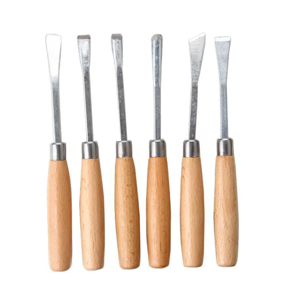 

6Pcs Wood Chisel Tool Sets Woodworking Carving Chisel Kit With Wooden Handles For Carpenter Gift Hand Tool