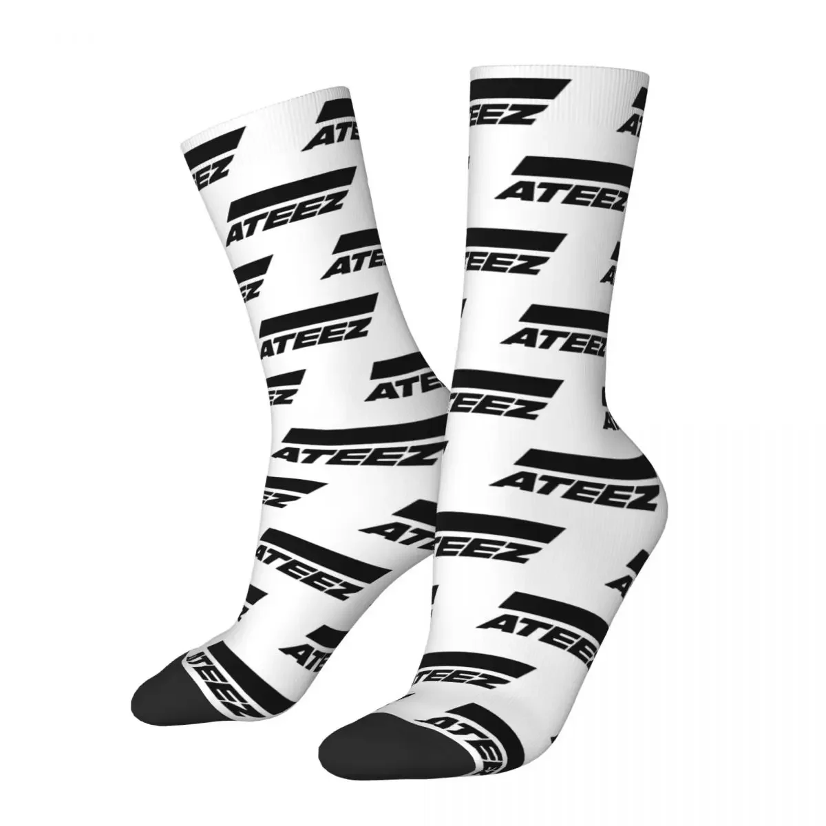 Ateezed Socks Men Women Funny Happy Kpop Idol Socks Novelty Spring Summer Autumn Winter Middle Tube Socks Gift