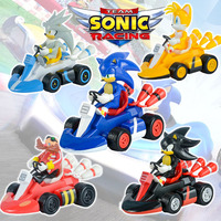 5pcs Sonic the Hedgehog Toy Car Model Sliding Racing Cars Cartoon Game Anime Pull-back vehicle fun Collecting Toys Gifts