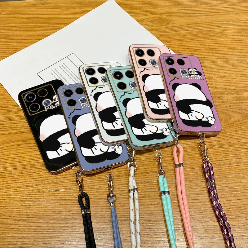 N ote 40 Fat Panda Luxury Plating Phone Case For Infinix Note 40 30Pro 30 12Pro 11 GT 20Pro 40Pro 11Pro Hot 20S 40 12 30 Cover