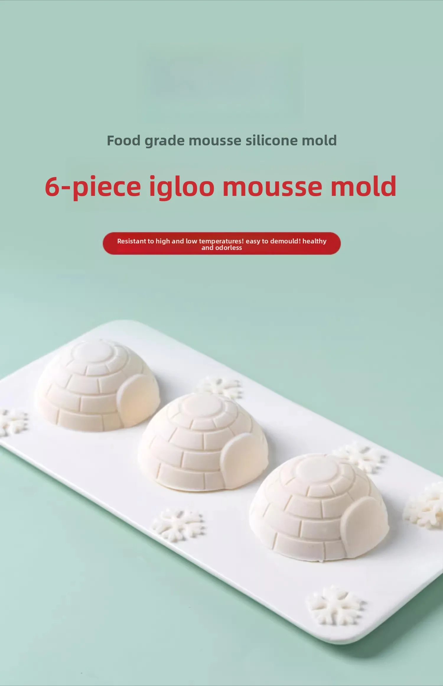 

6, даже рождественский мусс иглу, силиконовая форма для торта, французская форма для выпечки шоколадной юрта