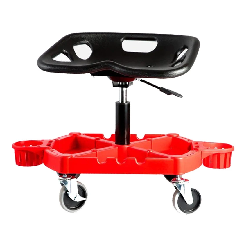 Multifunctional Rolling Garage Stool Universal Wheel Seat Lift Adjustable Car Wash Stool Shop Stool with Wheels Garage Organizer