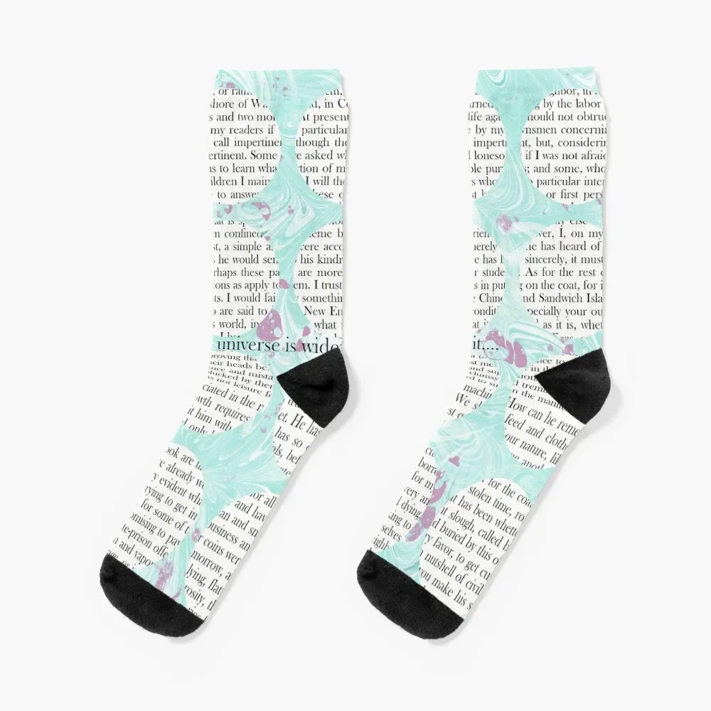 Thoreau Walden : The Universe is Wider Than Our Views of It Socks Climbing sports stockings Socks Men Women's