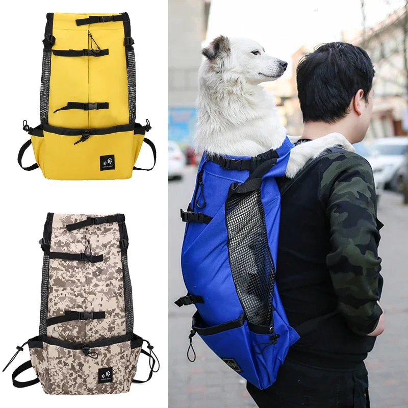 2026 Travel Riding Driving Pet Carrier Backpack Carring Supplies for Medium Large Dogs Camouflage Big Dog Bags   Labrador Corgi