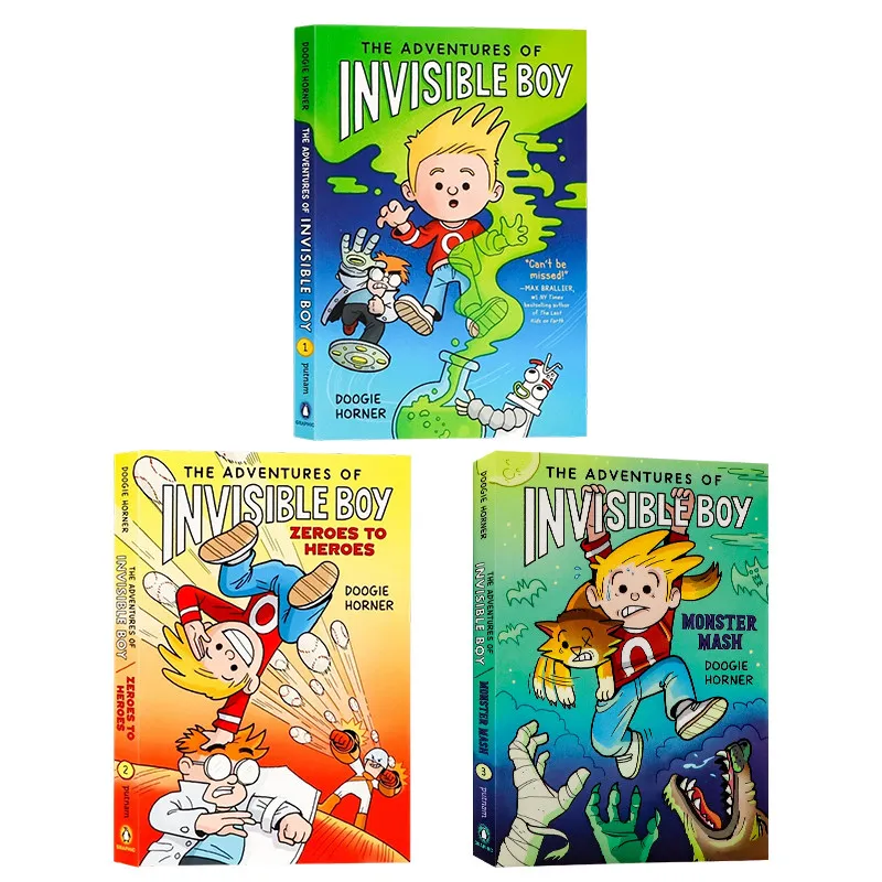 The Adventures Of Invisible Boy 3 Books Set Doogie Horner Kids Superhero Fantasy Storybook Fun Reading For Age 7-10