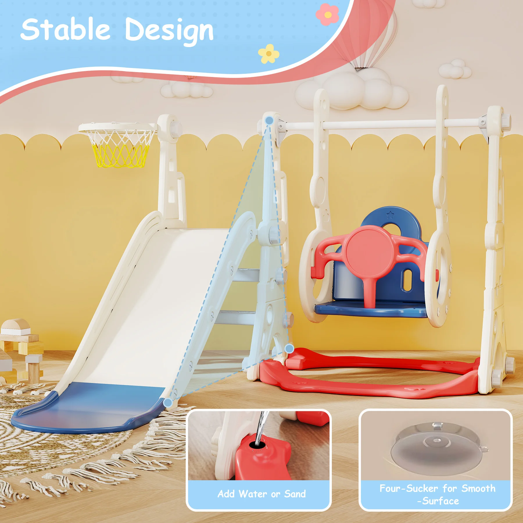 4-in-1 Toddler Slide And Swing - đánh giá và giá Kids Outdoor Swing Set With Slide