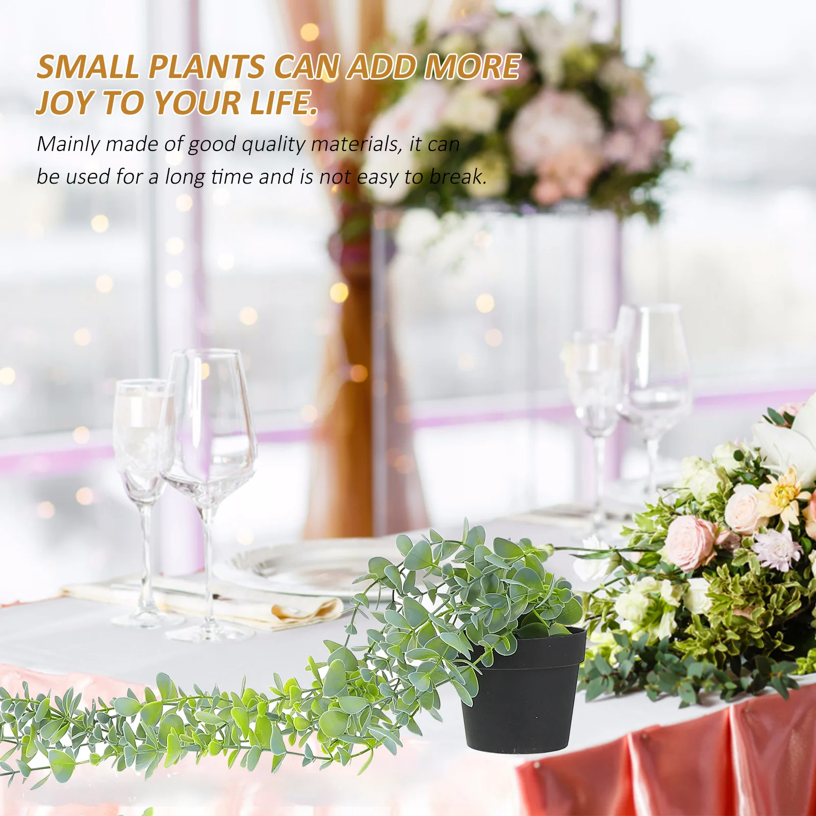 

Artificial Potted Hanging Plant Simulation Bonsai Plastic Mini Plant Pot Decoration Office Decor Artificial Bonsai