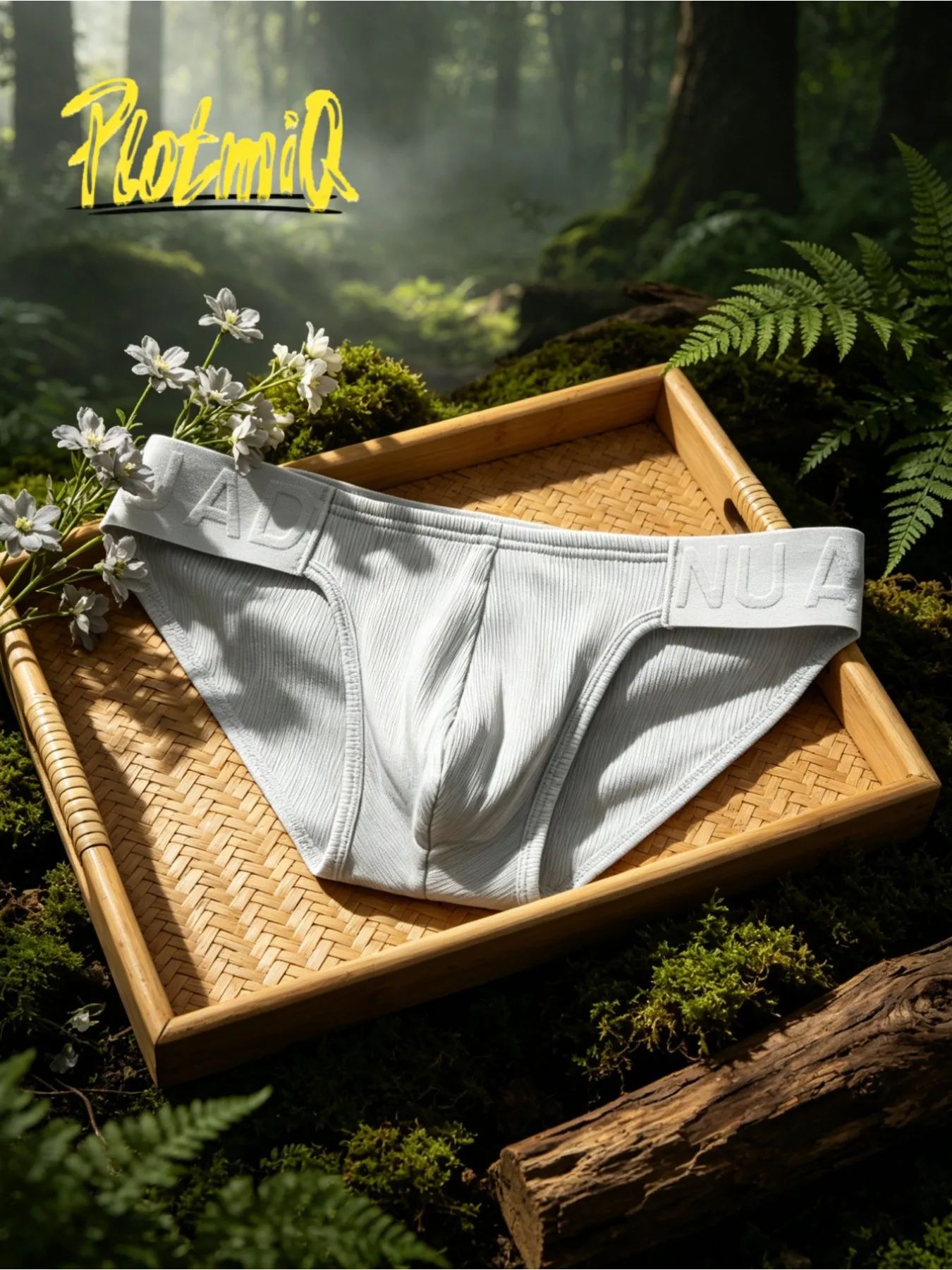 2PCS Daily Comfort Men Low Rise Briefs Light Grey Vertical Rib Wide Waistband 3D Pouch High Stretch Breathable Mens Underwear