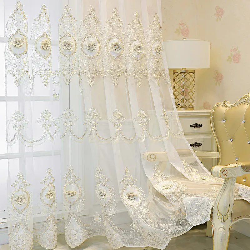 

1PC Modern Simple Splicing White Gauze Curtain For Living Room, Bedroom Window Curtains, Specially Designed Home Tulle Curtains