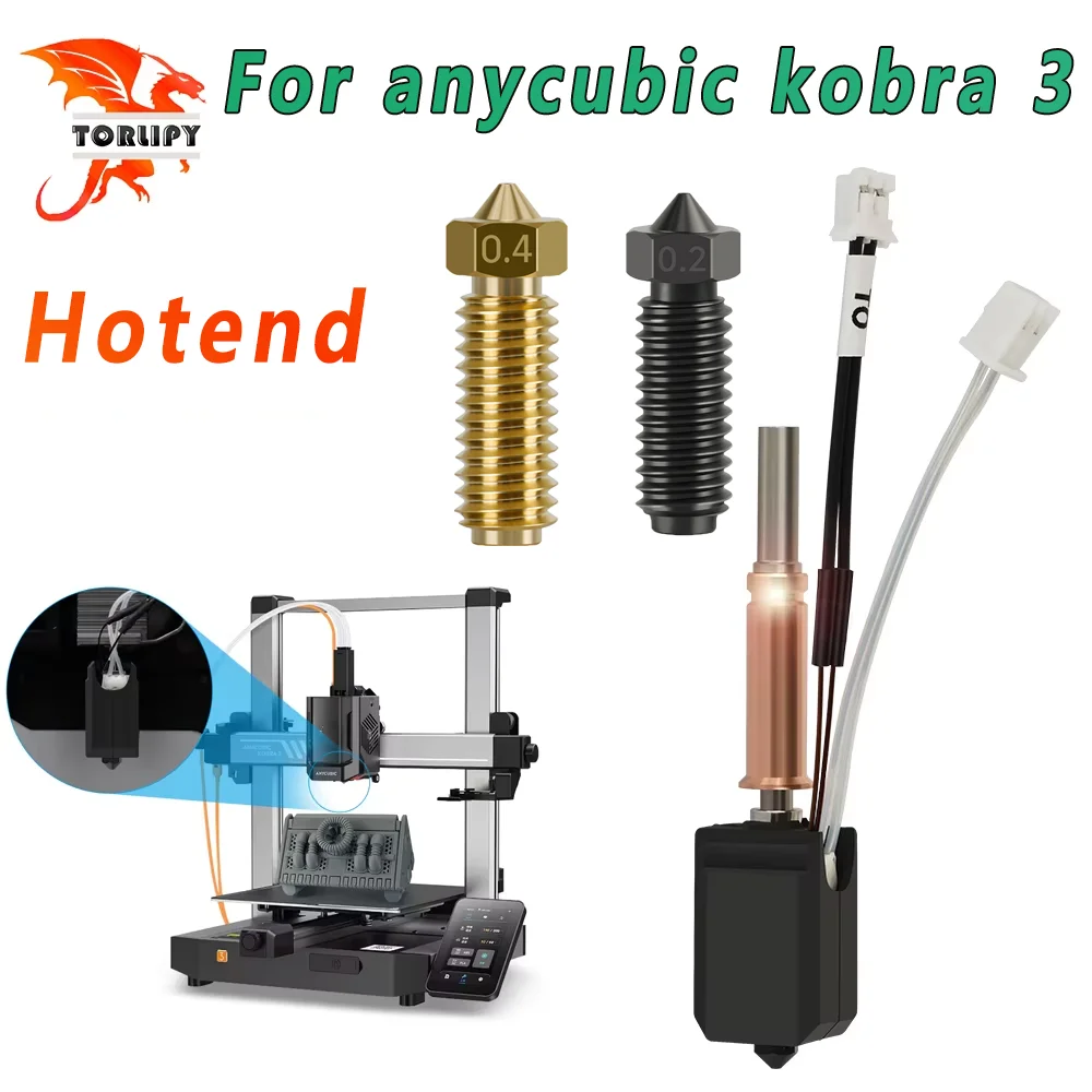 

Для anycubic kobra 3 Hotend 3combo Hotend Nozzle термисторный нагреватель Block для Anycubic Kobra K3 запасные части Аксессуары