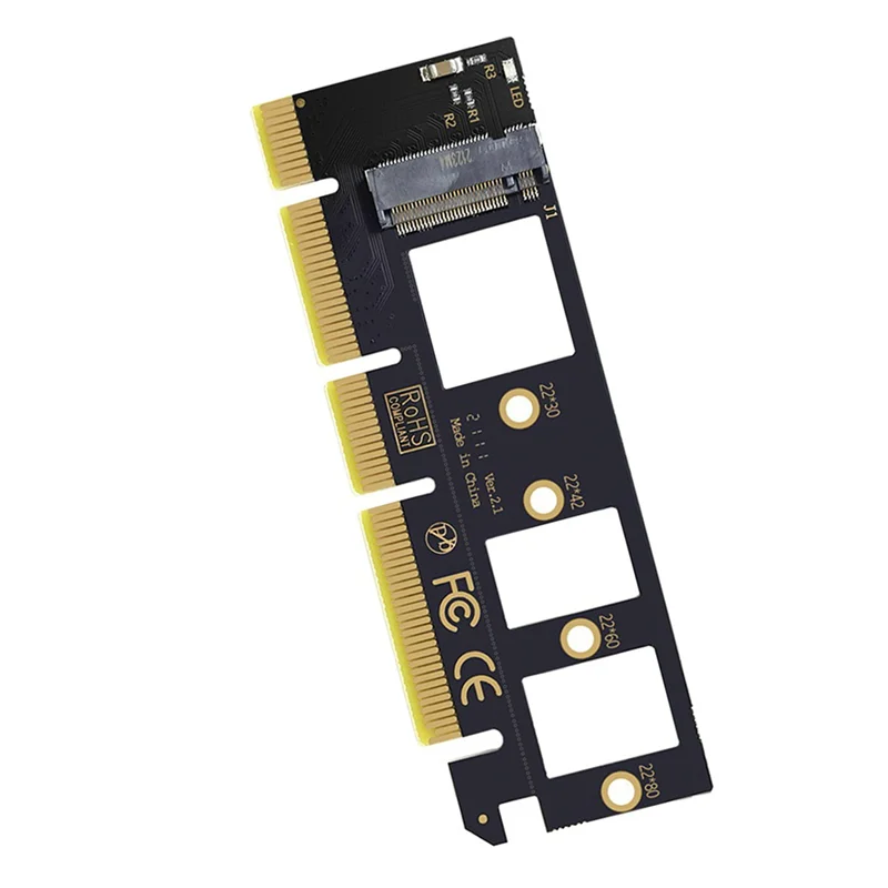 5X M.2 NVME SSD إلى Pcie 4.0 بطاقة محول 64Gbps M-Key Pcie4.0 X16 للكمبيوتر المكتبي PCI-E GEN4