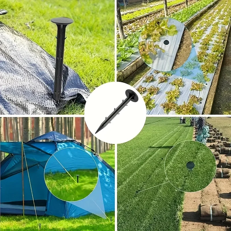 Abri de jardin en plastique pour sol de jardinage, film pour ongles, grill enge verde, N64.Camping, 50 pièces