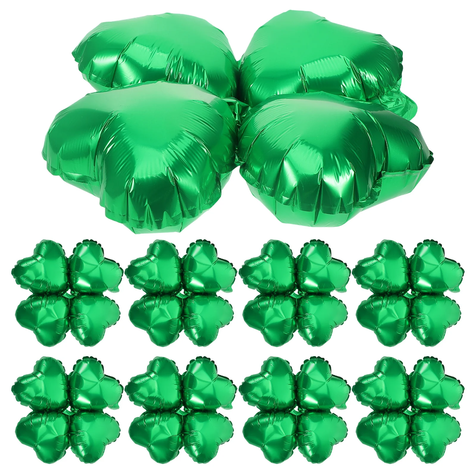 

50Pcs Green Heart Shape Four Leaf Clover Foil Balloons Party Festival Wedding Birthday Decoration Festival Balloon